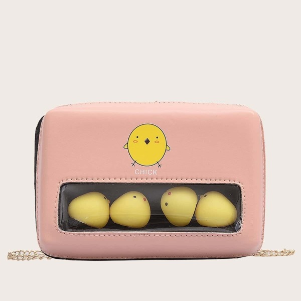 

Girls Chick Print Chain Crossbody Bag