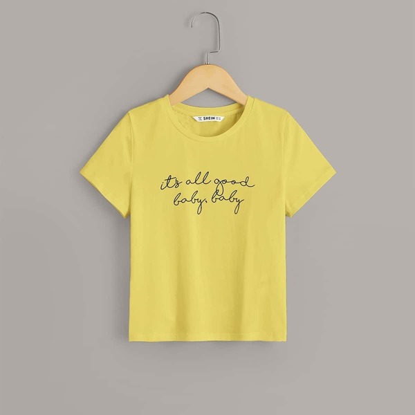 

Girls Slogan Print Tee
