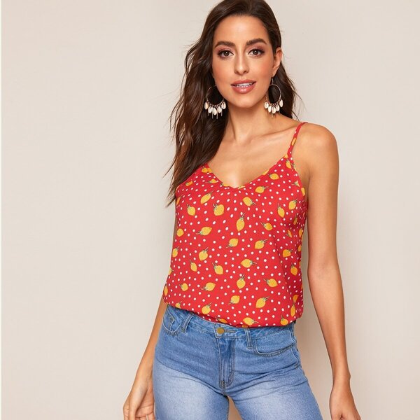 

Strawberry and Dot Print Cami Top