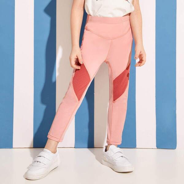 

Toddler Girls Elastic Waist Cut And Sew Pants