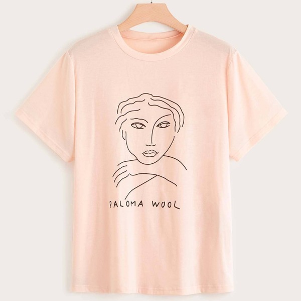 

Plus Figure & Letter Print Tee