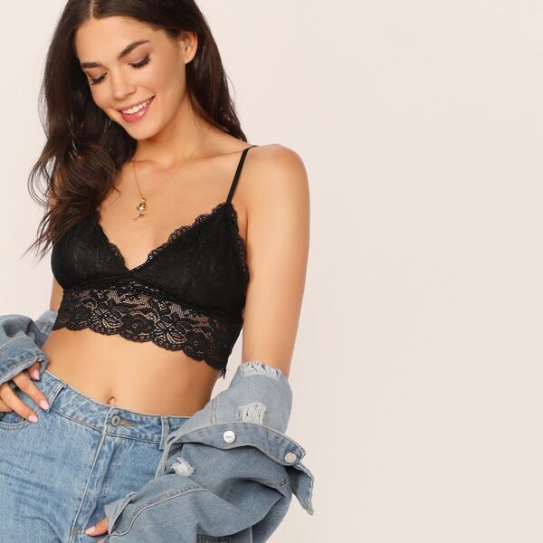 

Zip Back Lace Bustier Cami Top