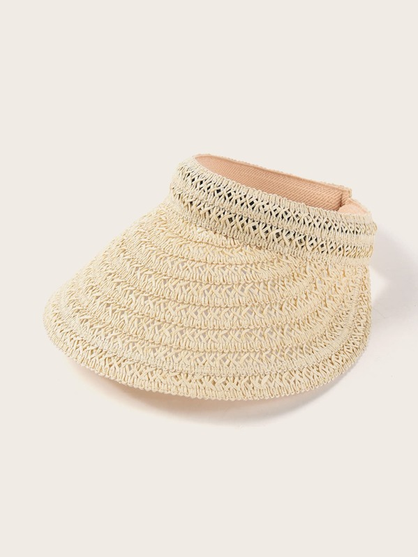 

Solid Braided Visor, Beige