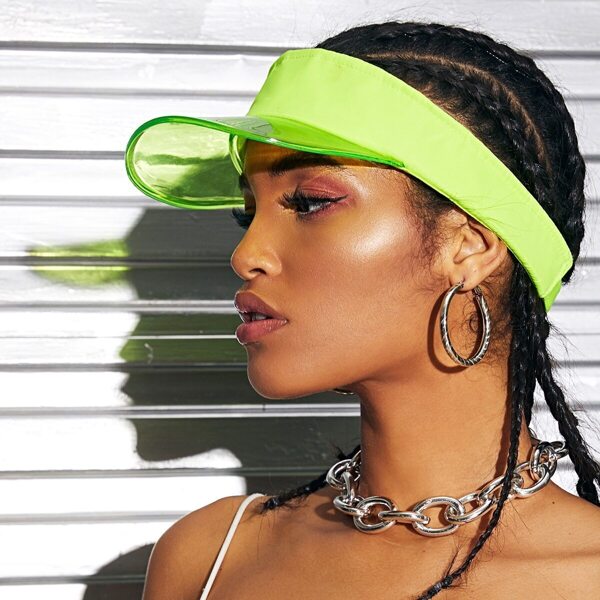 

Neon Green Clear Brim Visor, Green neon