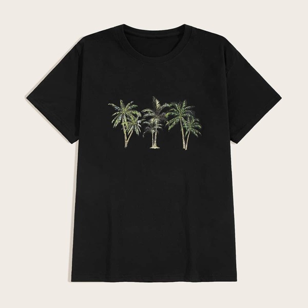 

Men Coconut Print Round Neck Tee