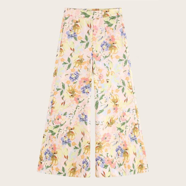 

Allover Floral Print Wide Leg Pants