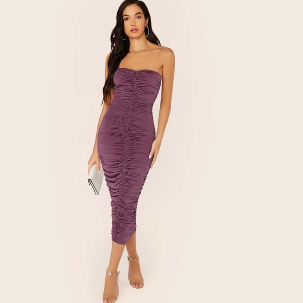 

Crinkle Tube Pencil Dress