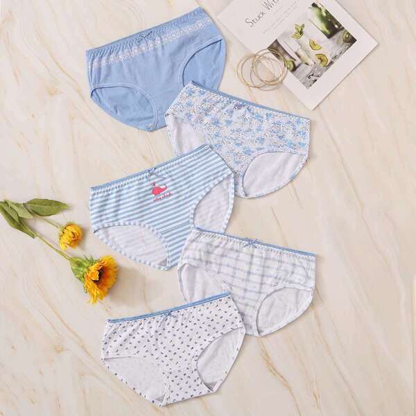 

Mixed Print Panty Set 5pack