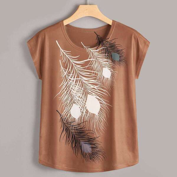 

Plus Feather Print Tee