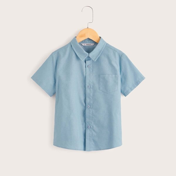 

Boys Pocket Patched Shirt