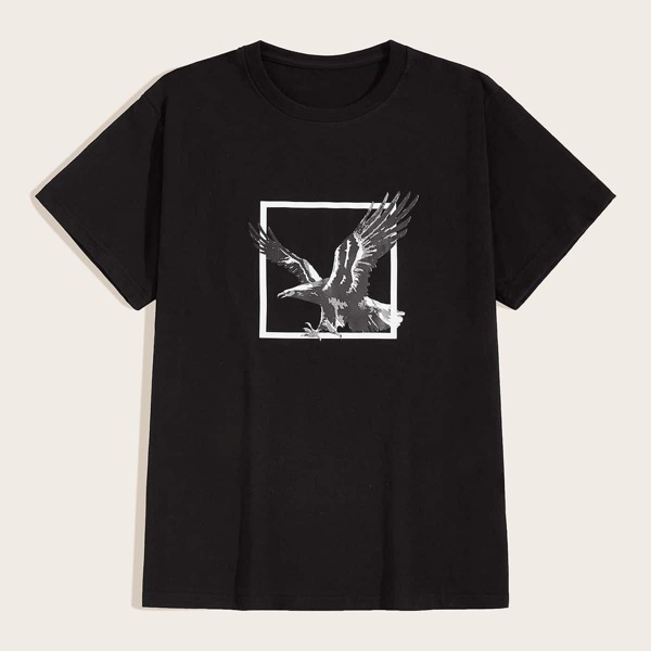 

Men Eagle Print Tee