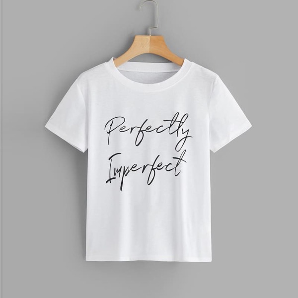 

Plus Slogan Graphic Tee, White
