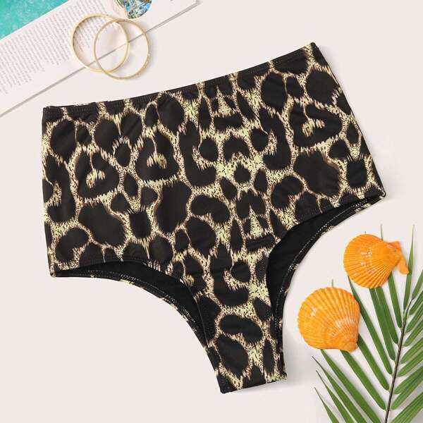 

Leopard High Waist Swimming Panty, Multicolor