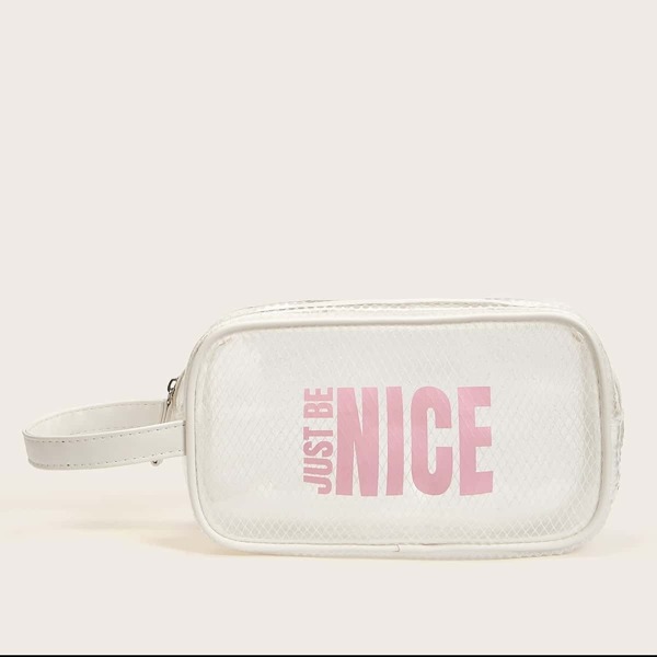 

Slogan Pattern Makeup Bag