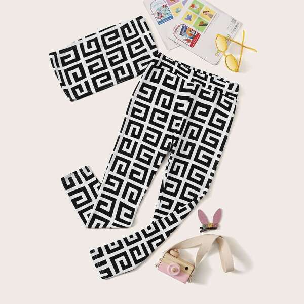 

Girls Greek Fret Bandeau Top and Leggings Set