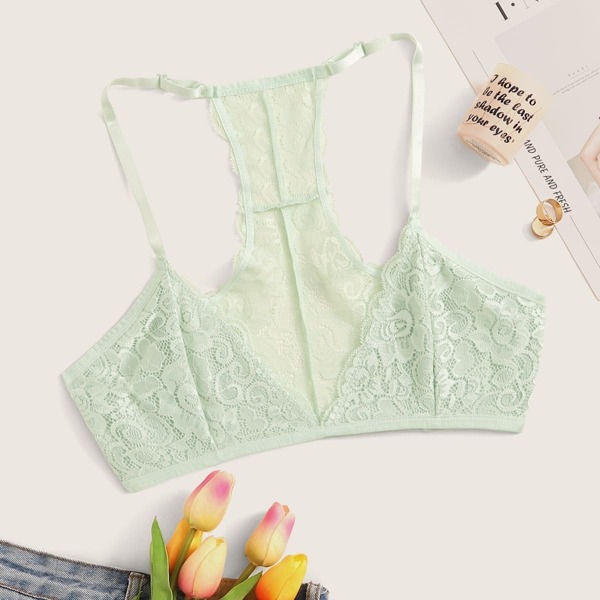 

Floral Lace T back Bralette