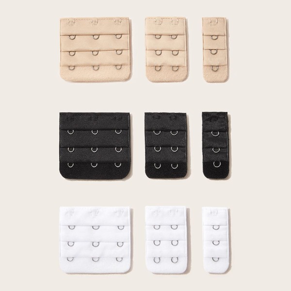 

Bra Extender Hook Strap 9pack, Multicolor