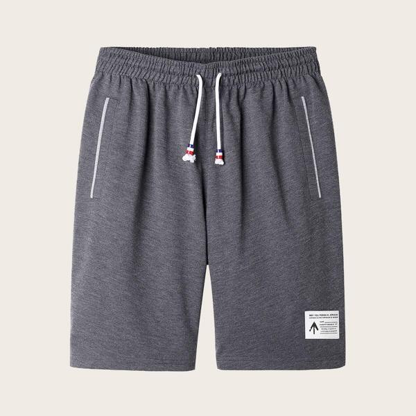

Men Drawstring Waist Pocket Shorts