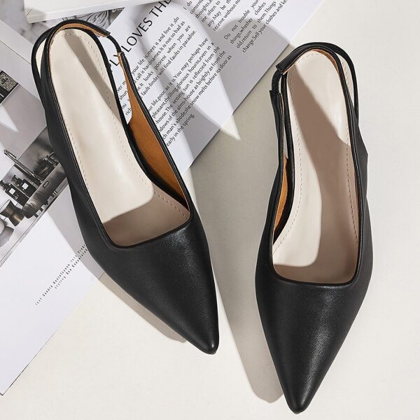 

Point Toe Slingback Chunky Heels