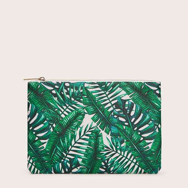 

Tropical Print Zip Up Clutch Bag