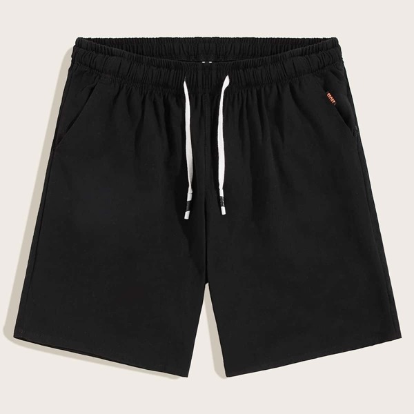 

Men Drawstring Waist Solid Shorts