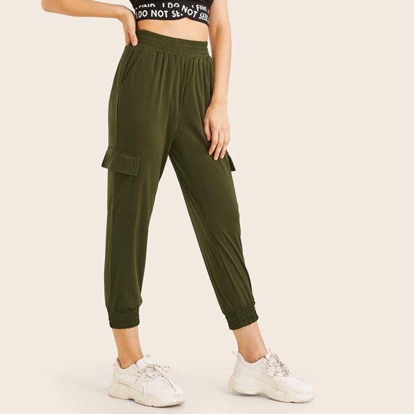 

Army Green Pocket Side Cargo Pants