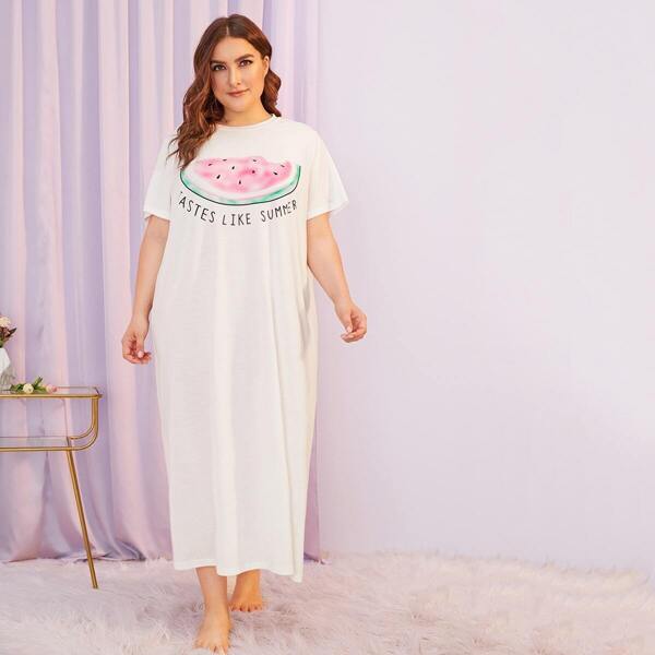 

Plus Graphic Print Tunic Nightdress