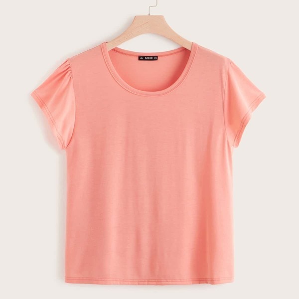 

Plus Round Neck Solid Tee