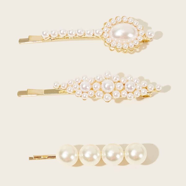 

Faux Pearl Decor Hairpin 3pcs