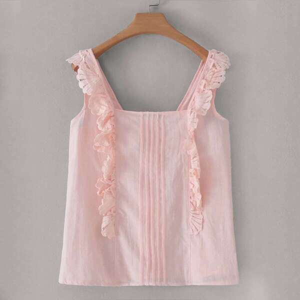 

Frill Trim Solid Top