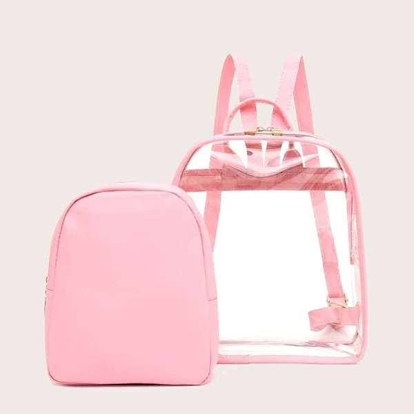 

Girls Clear Backpack With Inner Pouch