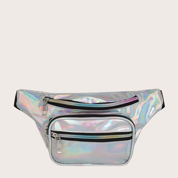 

Girls Pocket Front Iridescent Fanny Pack