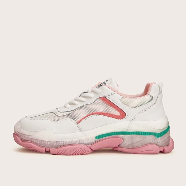 

Lace-up Front Mesh Panel Sneakers