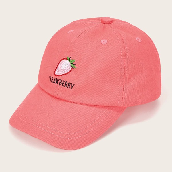 

Girls Strawberry Embroidery Baseball Cap