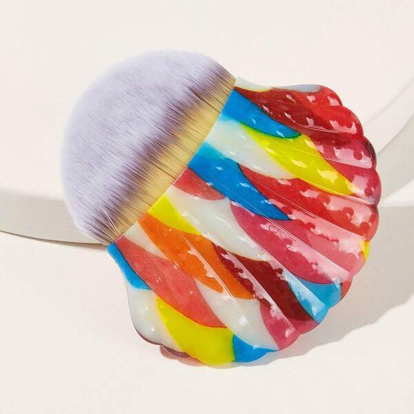 

Color-block Shell Shaped Handle Foundation Brush