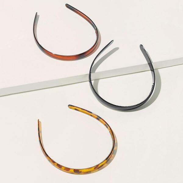 

Tortoiseshell Pattern Headband 3pcs