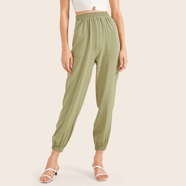 

Elastic Hem Pocket Pants