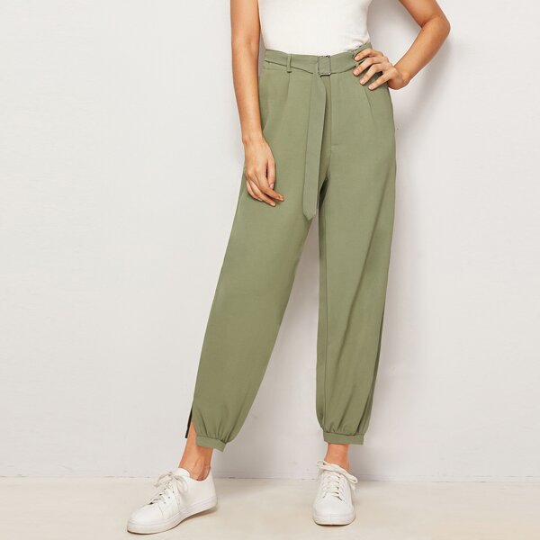 

Belted Split Hem Pants