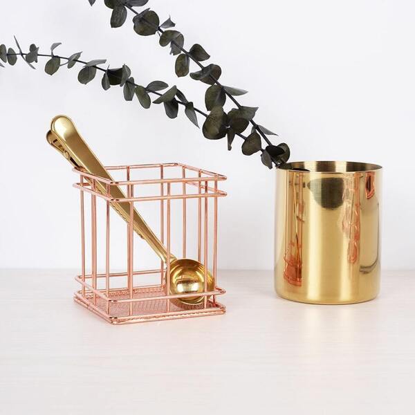 

Metal Square Shaped Pen Holder 1pc