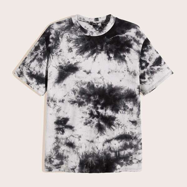 

Men Rib-knit Tie Dye Top