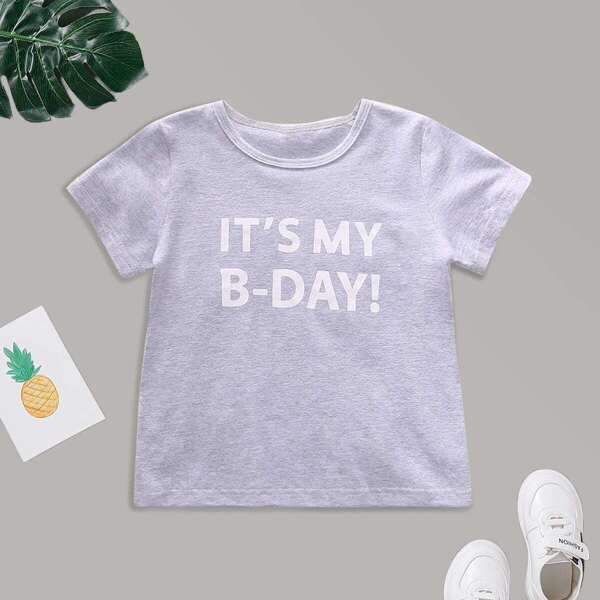 

Toddler Boys Slogan Print Tee