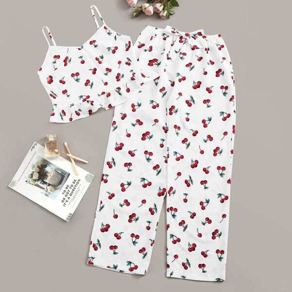 

Cherry Print Cami Top & Pants PJ Set