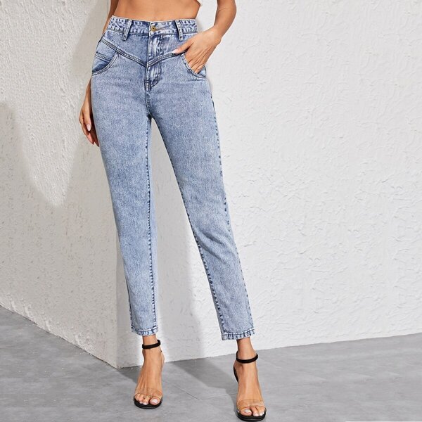 

Acid Wash Cigarette Jeans