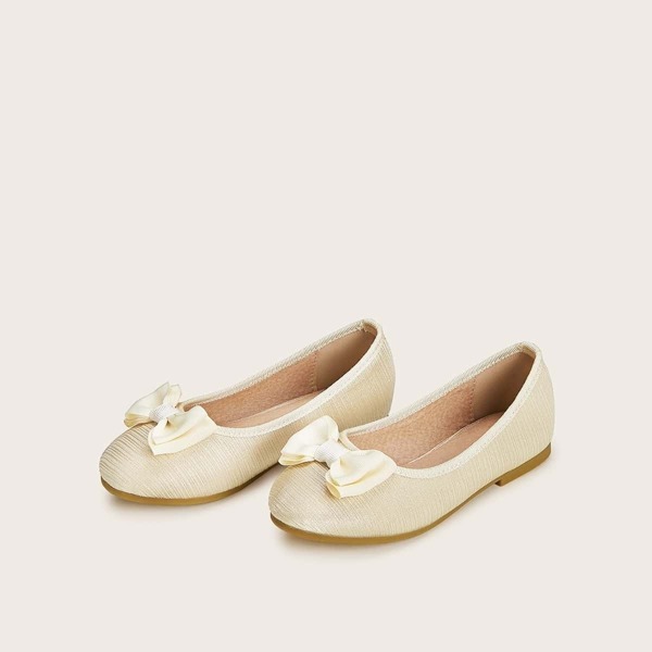 

Toddler Girls Bow Decor Flats, Apricot