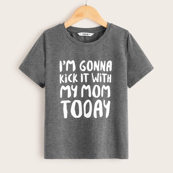 

Boys Slogan Print Tee