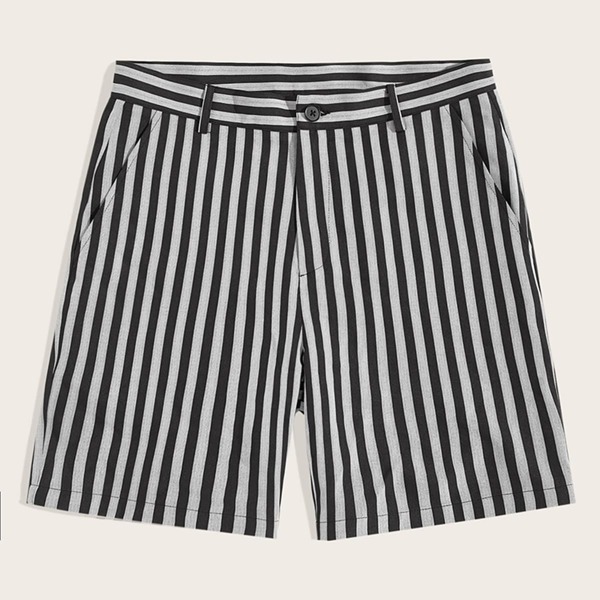 

Men Slant Pocket Striped Shorts, Multicolor