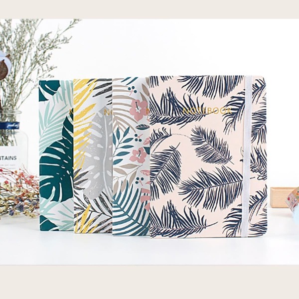 

Leaf Print Cover Notebook 1pc
