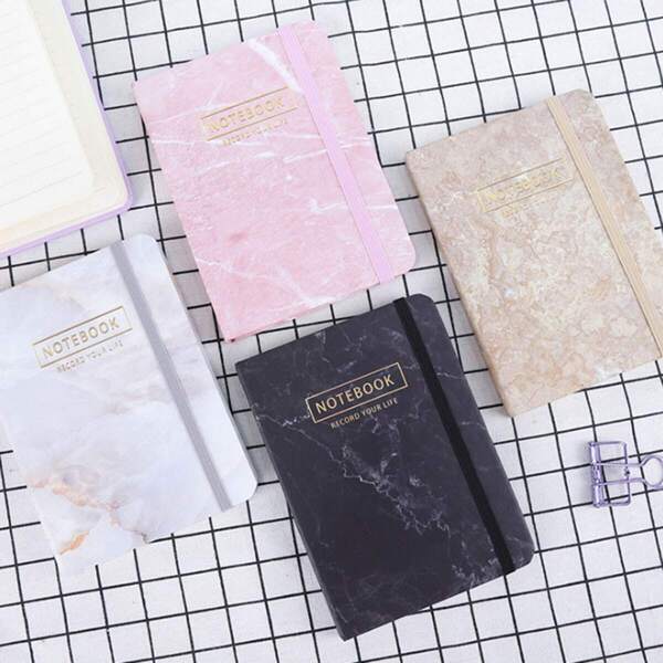 

Marble Pattern Print Cover Notebook 1pc