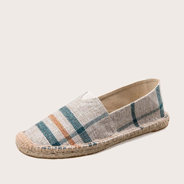 

Men Plaid Espadrille Flats