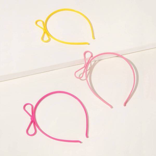 

Toddler Girls Bow Decor Hairband 3pack